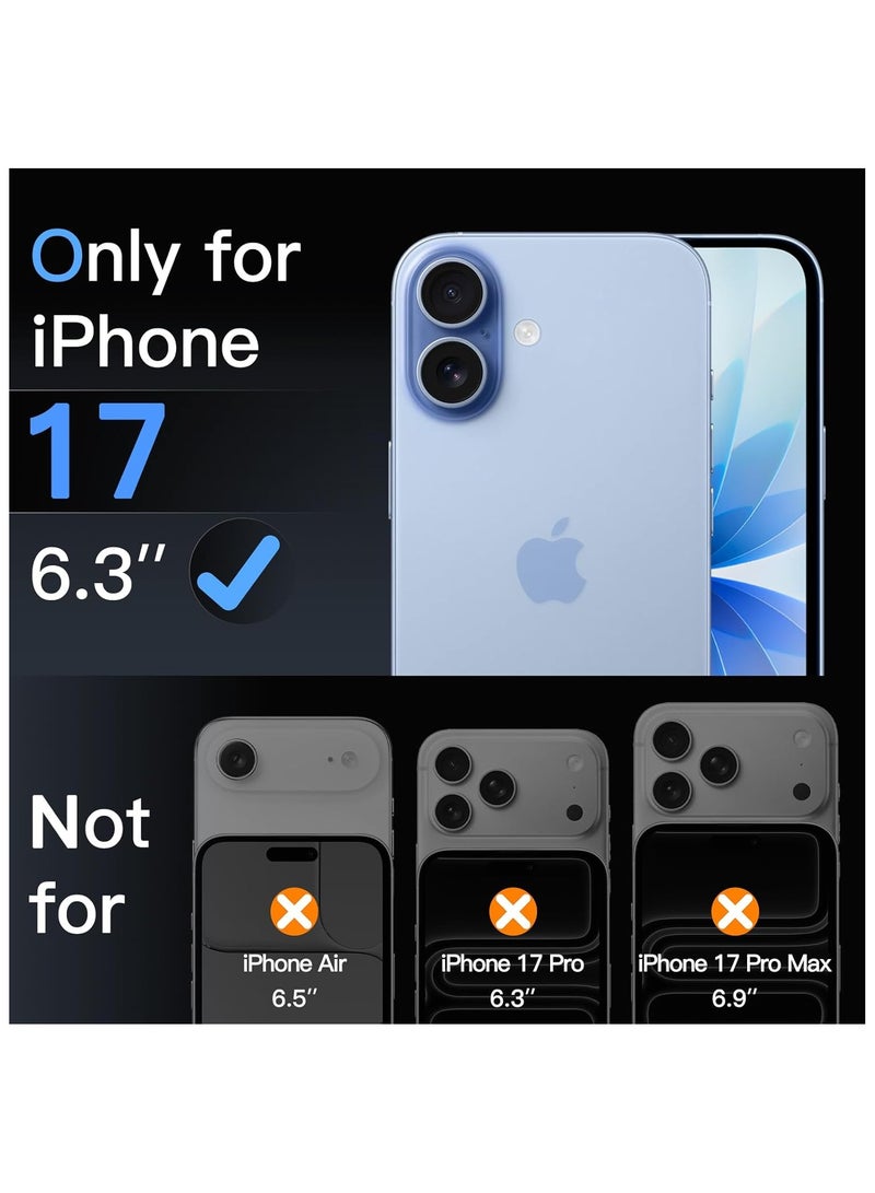 آرمور شاشة حماية زجاجية ضد الكسر و الخدوش لهاتف أبل ايفون 17 , شفاف - Image 2